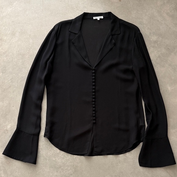 Reformation Black Button-Down Blouse - Picture 1 of 2